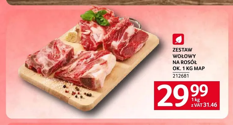 Zestaw wołowy na rosół ok. 1 kg promocja w Selgros