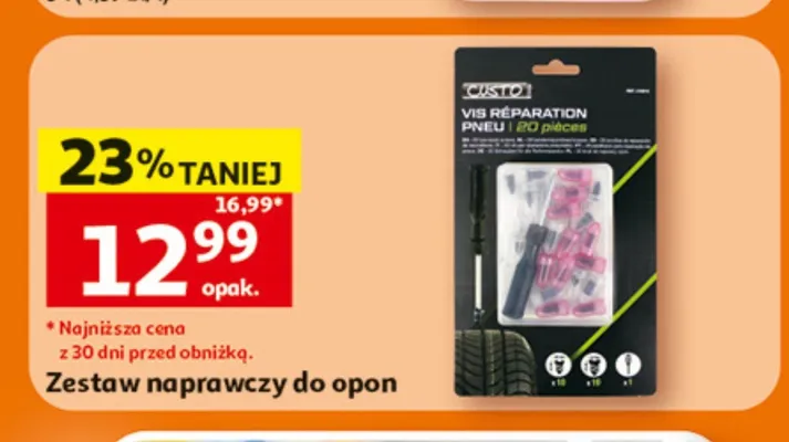Zestaw naprawczy do opon Custo promocja w Auchan
