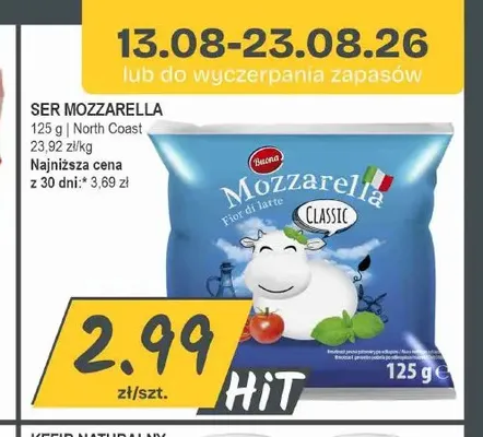 Ser mozzarella North Coast promocja w Słoneczko