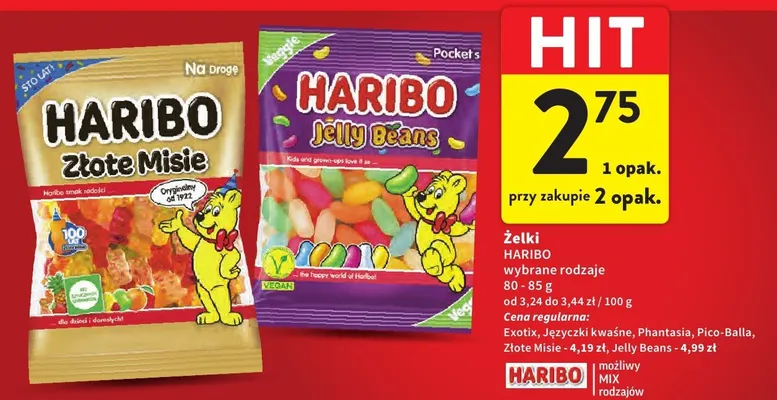 Żelki wybrane rodzaje promocja w Intermarche