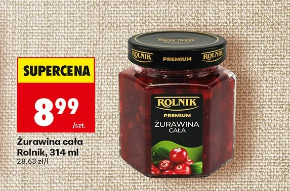 Żurawina cała Rolnik promocja w Biedronka