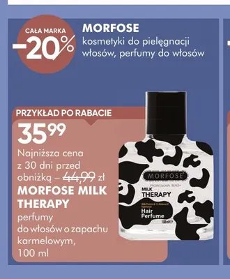 Perfumy do włosów Morfose Milk Therapy o zapachu karmelowym promocja w Super-Pharm