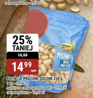 Pistacje prażone solone promocja w bi1