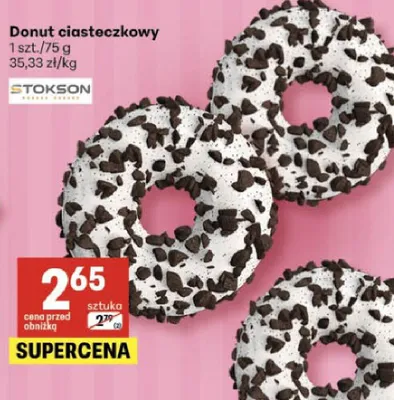 Donut ciasteczkowy promocja w Delikatesy Centrum