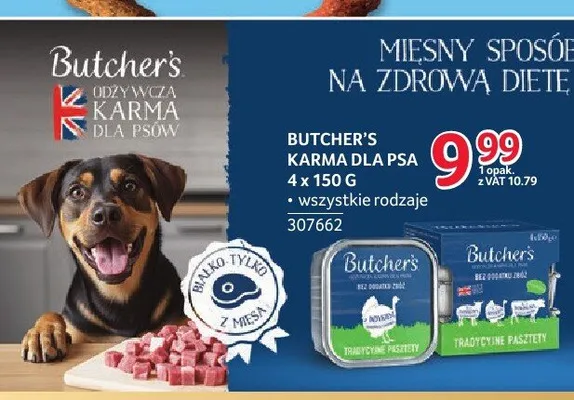 Karma dla psa Butcher's 4-pak promocja w Selgros