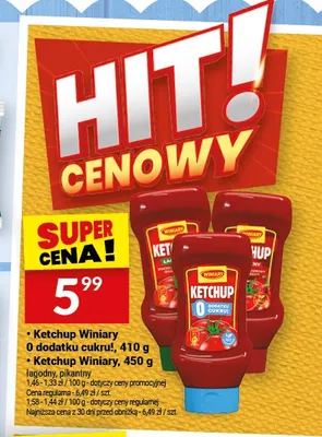 Ketchup Winiary łagodny promocja w Twój Market