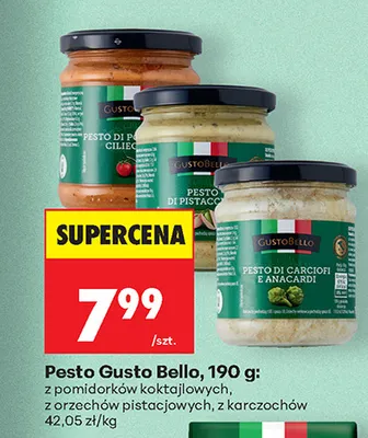 Pesto Gusto Bello z karczochów promocja w Biedronka