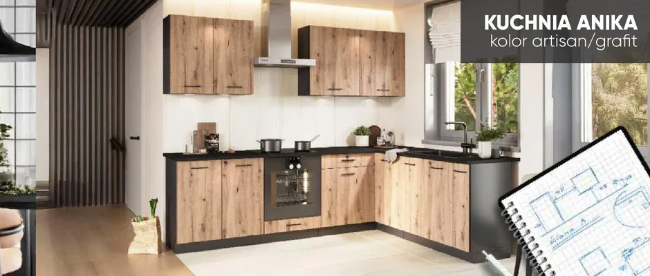 Kuchnia Anika kolor artisan/grafit promocja w Merkury Market