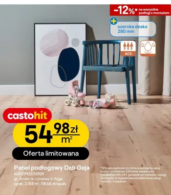 Panel podłogowy Dąb Gaja promocja w Castorama