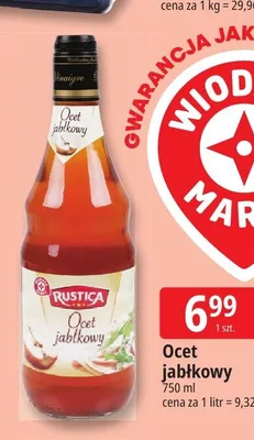 Ocet jabłkowy Rustica promocja w Leclerc