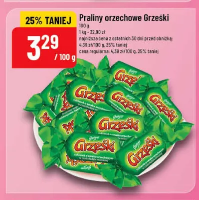 Praliny orzechowe Grześki promocja w POLOmarket