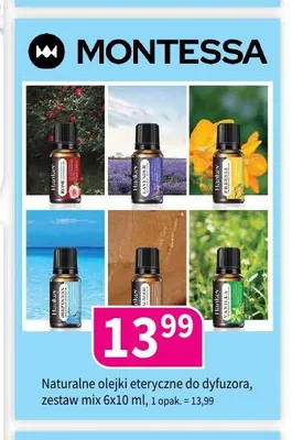Naturalne olejki eteryczne do dyfuzora Montessa promocja w Drogerie Polskie