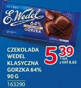 Czekolada Wedel klasyczna gorzka 64% 90 g promocja w Selgros