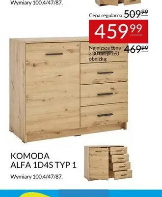 Komoda Alfa 1D4S typ 1 promocja w Abra Meble