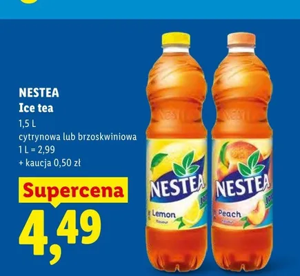 Napój Nestea Ice Tea brzoskwiniowa promocja w Lidl