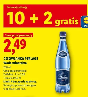 Woda mineralna Cisowianka Perlage promocja w Lidl