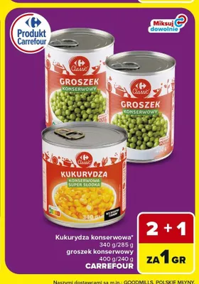 Kukurydza konserwowa Carrefour Classic promocja w Carrefour Market