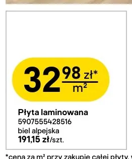 Płyta laminowana biel alpejska Kronospan promocja w Castorama