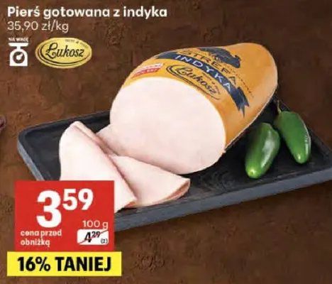 Pierś gotowana z indyka promocja w Delikatesy Centrum