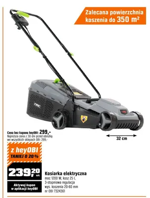 Kosiarka elektryczna NAC promocja w OBI