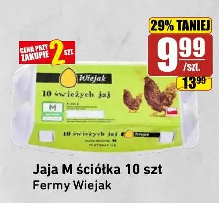Jaja M ściółka Fermy Wiejak 10-pak promocja w API Market