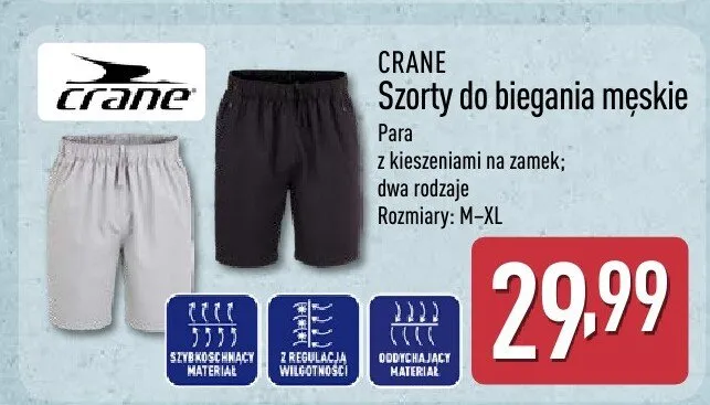 Szorty do biegania męskie promocja w Aldi