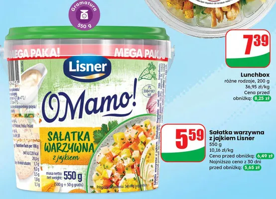 Sałatka warzywna z jajkiem promocja w Dino