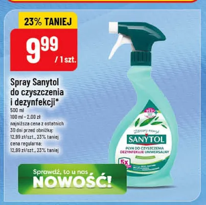 Spray Sanytol do czyszczenia i dezynfekcji promocja w POLOmarket