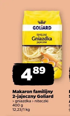 Makaron familijny 2-jajeczny Goliard niteczki promocja w Netto