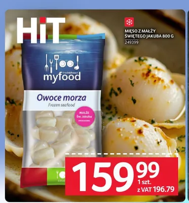 Mięso z małży świętego Jakuba Myfood promocja w Selgros