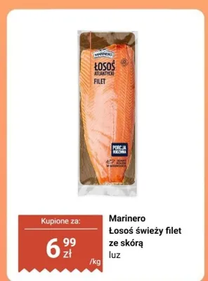 Łosoś Atlantycki świeży filet ze skórą Marinero promocja w Biedronka