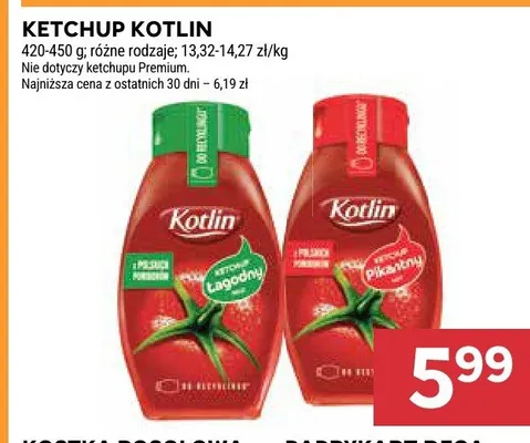 Ketchup łagodny Kotlin promocja w Stokrotka