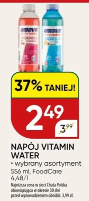 Napój Vitamin Water promocja w Chata Polska