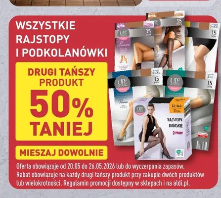 Rajstopy i podkolanówki promocja w Aldi