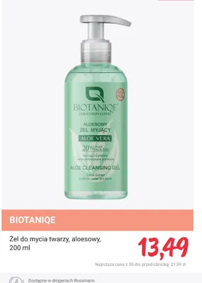 Żel do mycia twarzy, aloesowy promocja w Rossmann