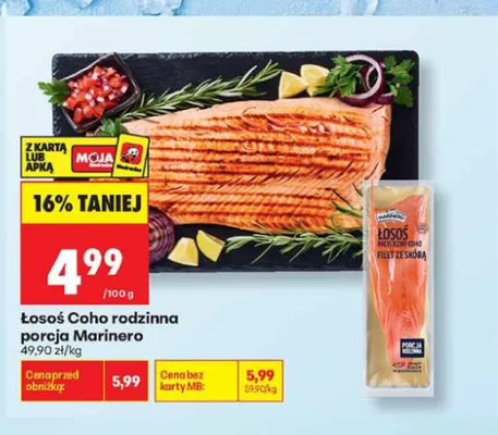 Łosoś Coho rodzinna porcja Marinero promocja w Biedronka