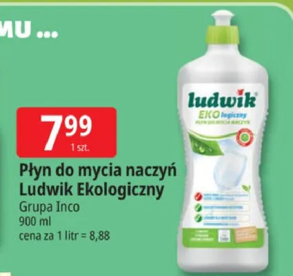 Płyn do mycia naczyń Ekologiczny promocja w Leclerc