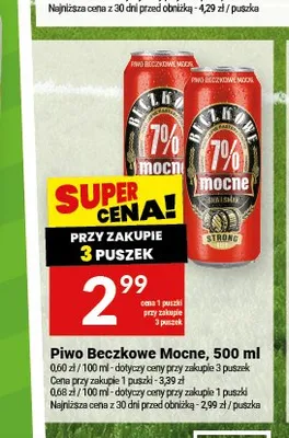 Piwo Beczkowe Mocne 7,0% 500 ml promocja w Twój Market