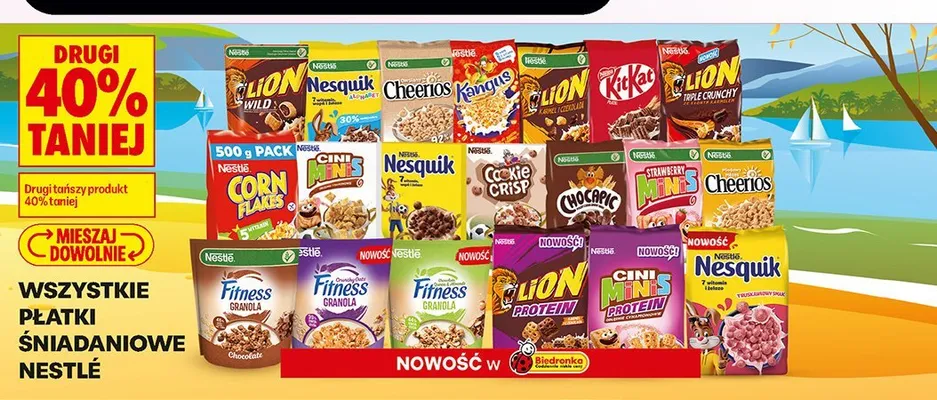 Płatki śniadaniowe Lion Nestlé promocja w Biedronka