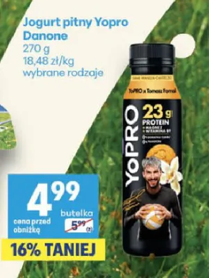 Jogurt pitny Yopro Danone promocja w Delikatesy Centrum