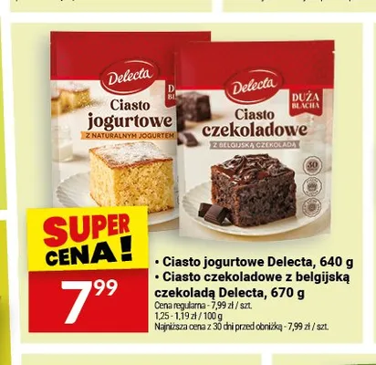 Ciasto jogurtowe Delecta promocja w Twój Market