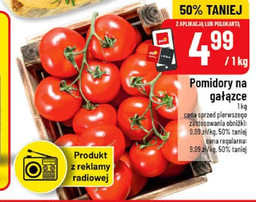 Pomidory na gałązce promocja w POLOmarket