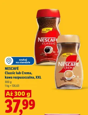 Kawa rozpuszczalna Nescafé Crema XXL promocja w Lidl