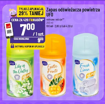 Zapas odświeżacza powietrza UFO Fresh Linen promocja w POLOmarket