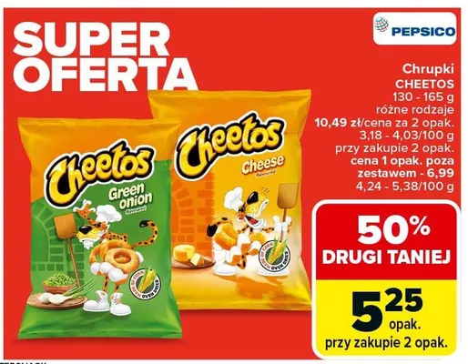 Chrupki Cheetos Green Onion/Cheese promocja w Carrefour Market