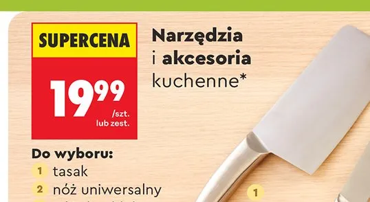 Narzędzia i akcesoria kuchenne tasak promocja w Biedronka