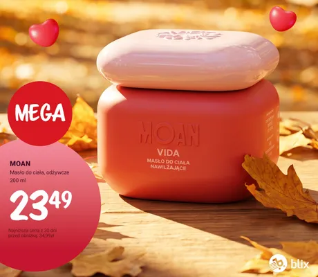 Masło do ciała odżywcze Moan promocja w Rossmann