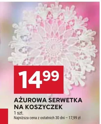 Ażurowa serwetka na koszyczek promocja w Stokrotka