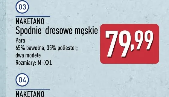 Spodnie dresowe męskie Naketano promocja w Aldi