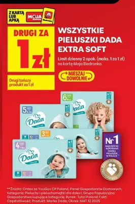Pieluszki Dada Extra Soft promocja w Biedronka